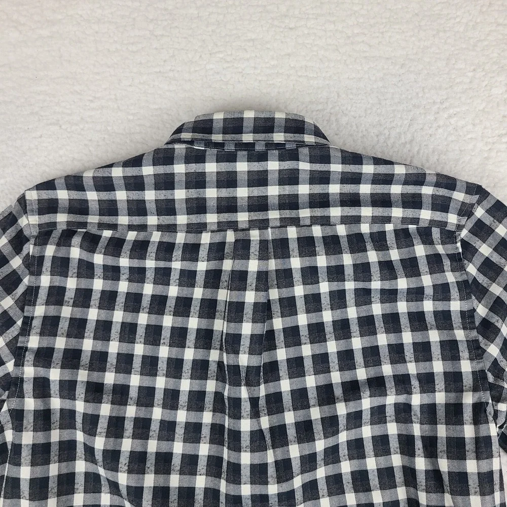 Vineyard‎ Vines Whale Shirt Boys XL (18) Black Gray Plaid Dress Button Down